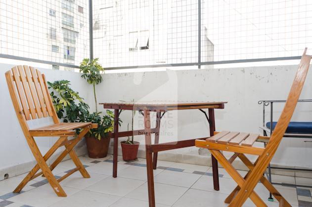 The beautiful terrace at the apartment in San Telmo.